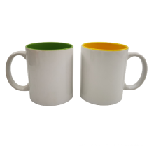 2021 kostenlose Proben Low MOQ Innere Farbe Custom Logo Steinzeug Kaffeeblücken Tassen Sublimation Keramik